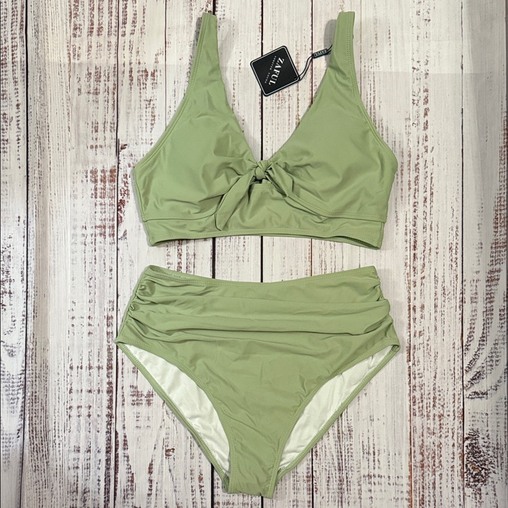 Zaful Sage Green Bikini Set Large NWT